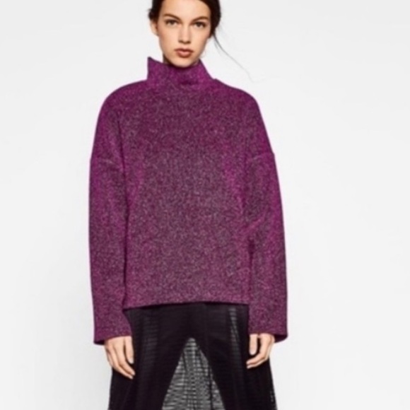 Zara | Sweaters | Zara Purple Glitter 